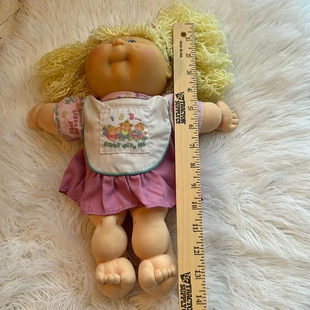 VINTAGE 1991 CABBAGE PATCH KIDS PRESCHOOL KIDS GIRL Blond HAIR PLUSH TOY